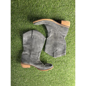 Bronx Boots Womens 38 Gray Suede Western Style Mid-Calf Boots‎